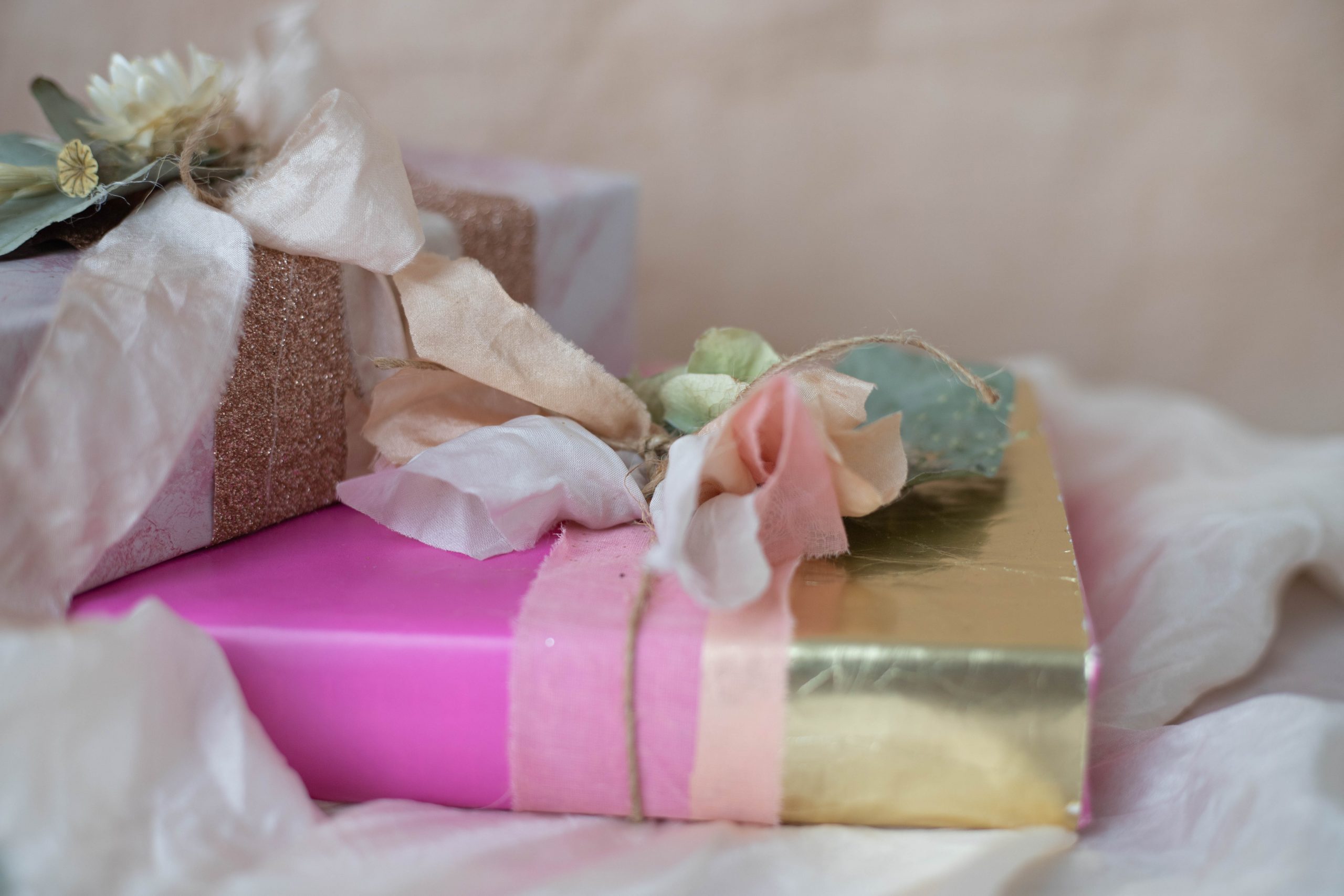 layered gift wrapping
