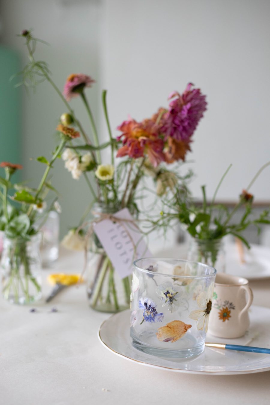 pressed flower and candle workshop
