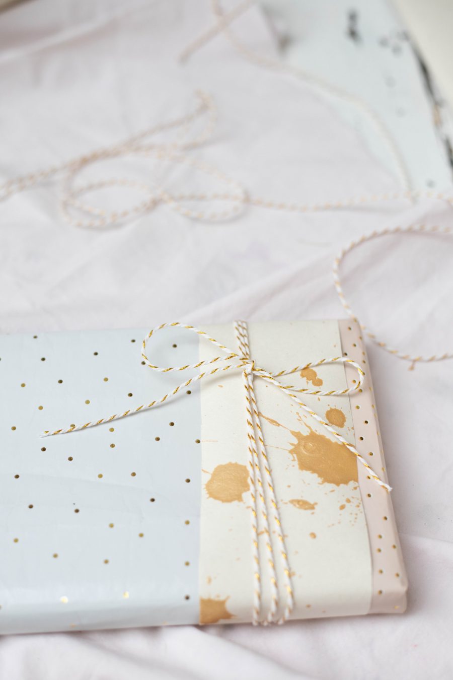 Gold Ink Gift Wrapping