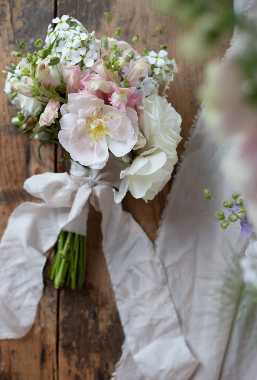 hand dyed silk bridal bouquet