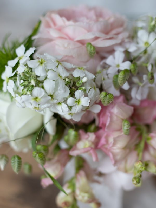 soft pink bridal flowers