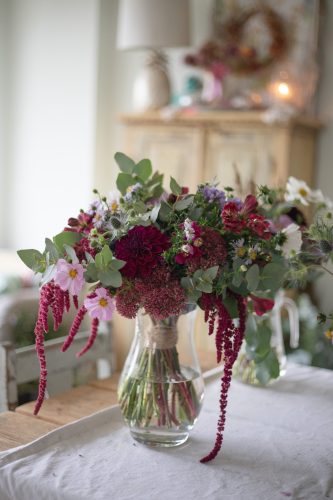 Burgundy and Blue October Wedding