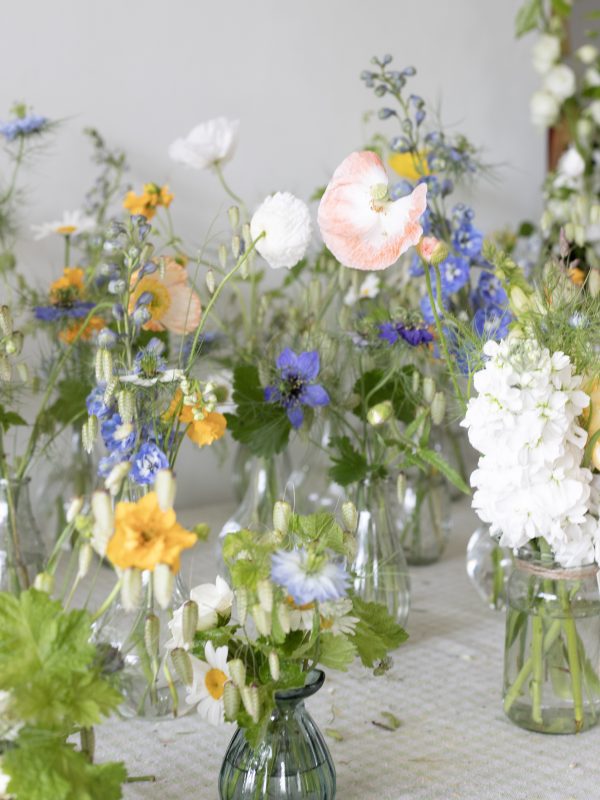 Single stem bud vase arrangement