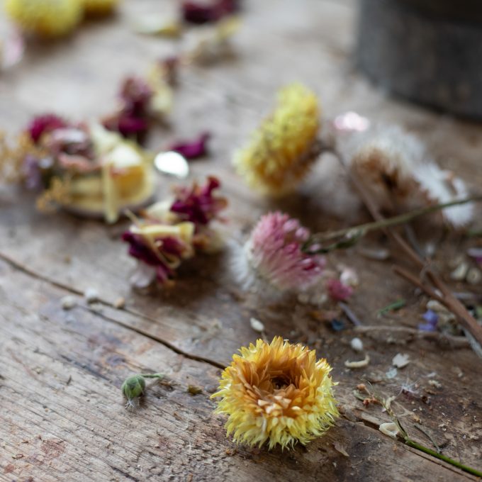 Making the most of every flower with these hanging flower garlands.