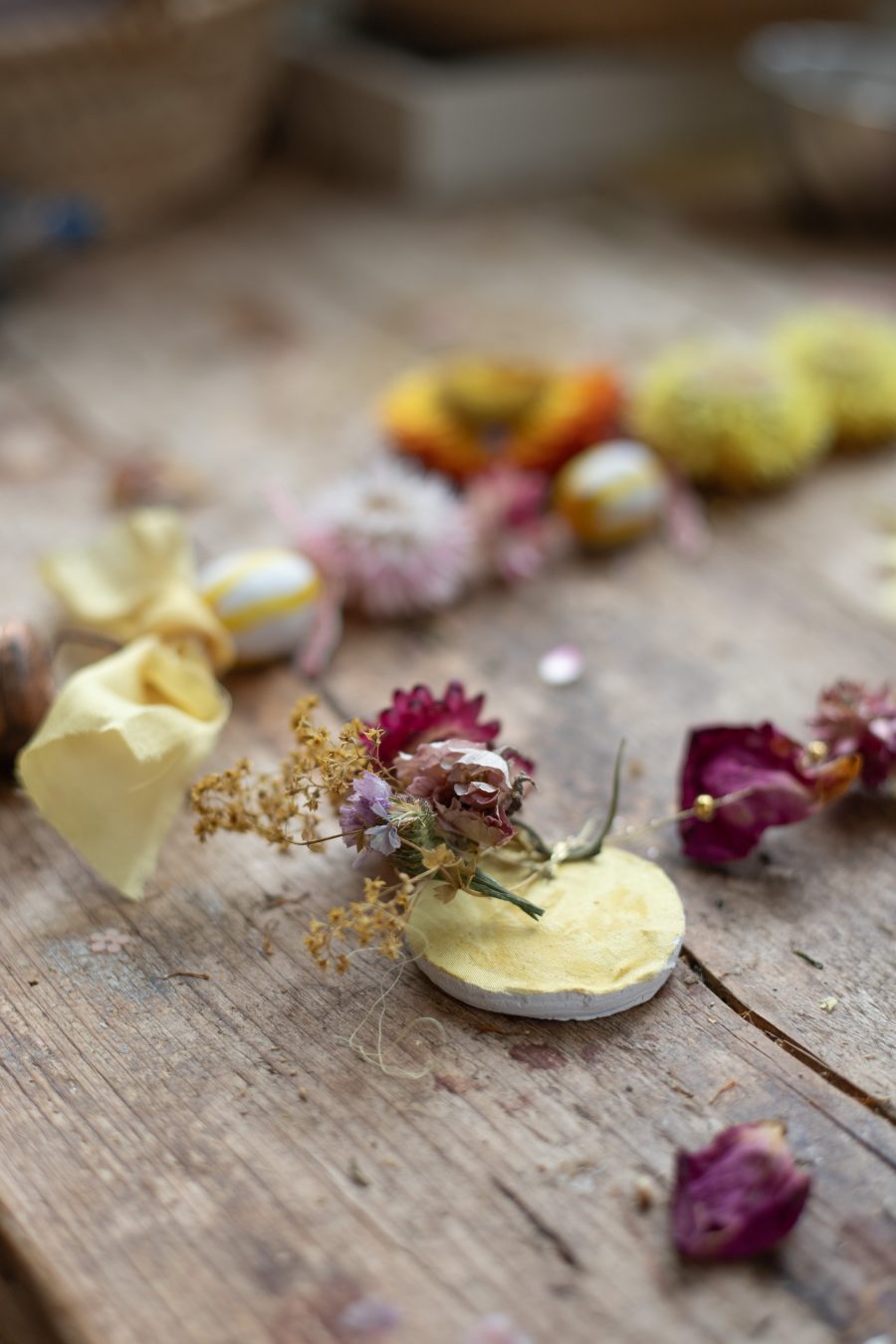 DIY hanging flower garlands