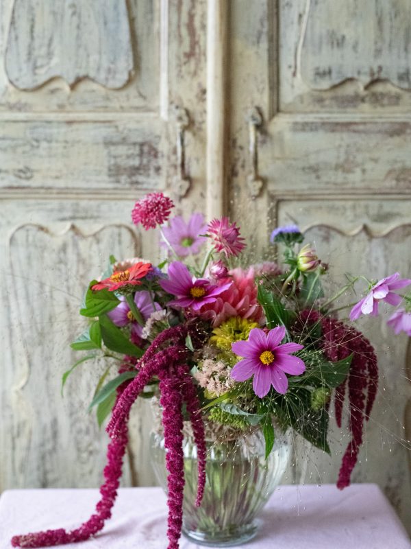 Colourful Wedding centrepiece. Leigh-on-Sea