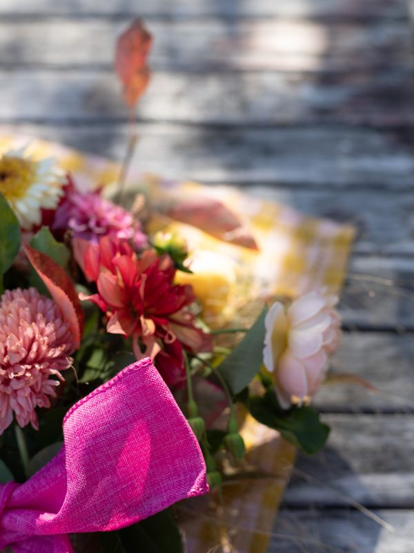 A colourful British grown September bouquet