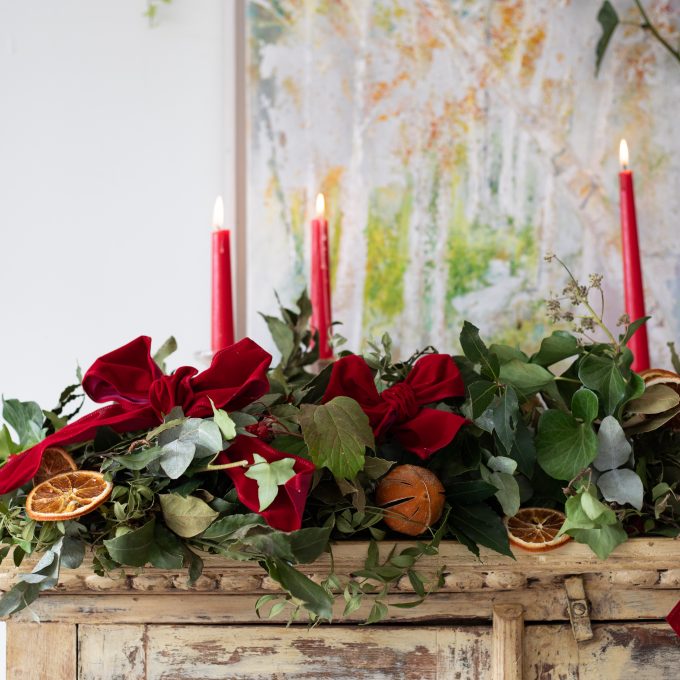Fresh Foliage Garland Christmas workshop, Flour and Spoon Bakery