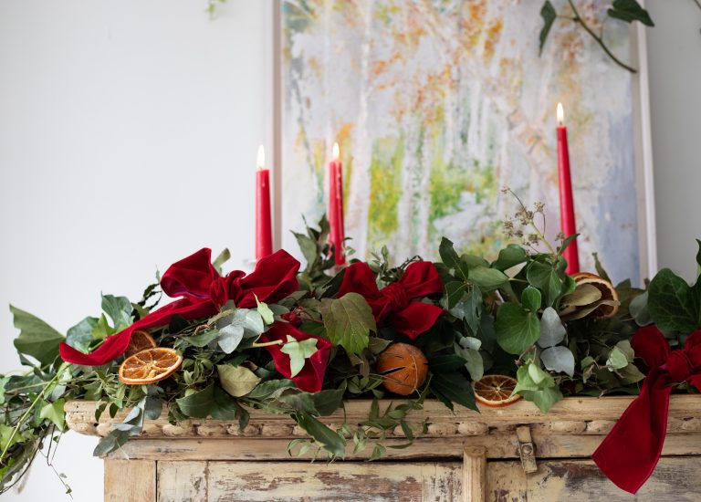 Fresh Foliage Garland Christmas workshop, Flour and Spoon Bakery