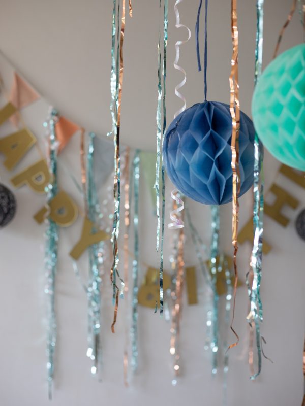 Talking Tables Blue Honeycomb decorations