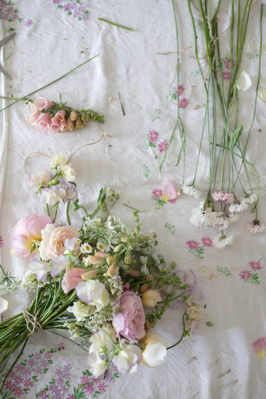 A really romantic pink and white wedding. With all flowers grown here in my cutting garden