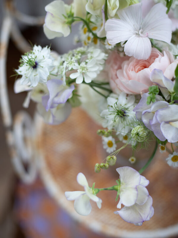 British Grown Flowers : Pink and White Bridesmaid Bouquet